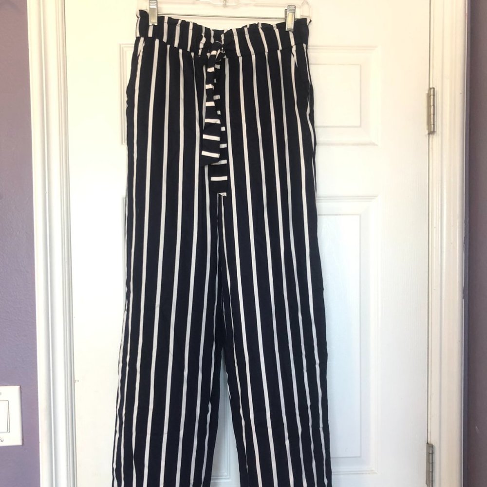 Blue and white pants